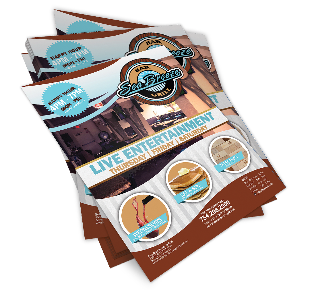 print restaurant flyer brochure
